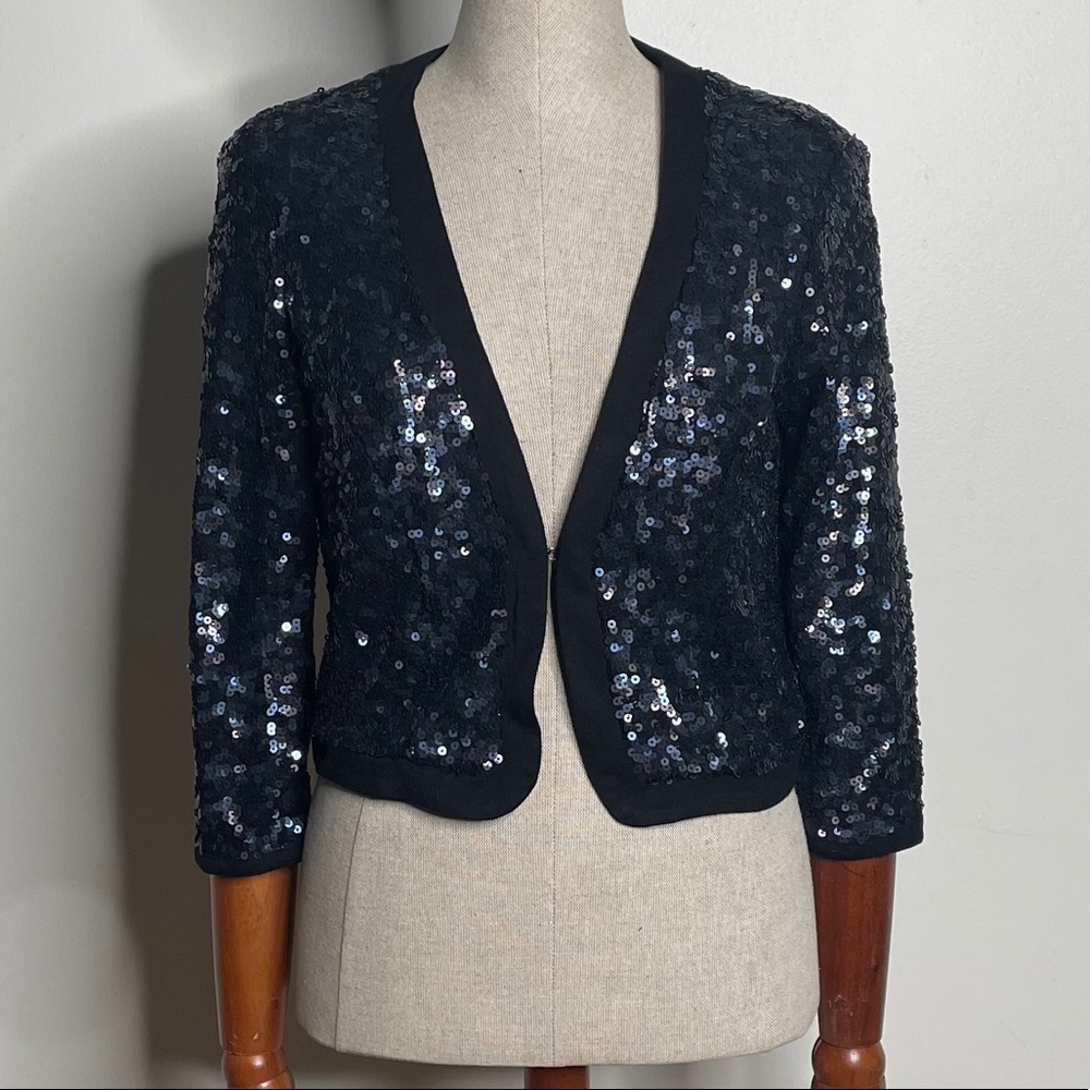 Forever21 navy blue sequin jacket. Size S.